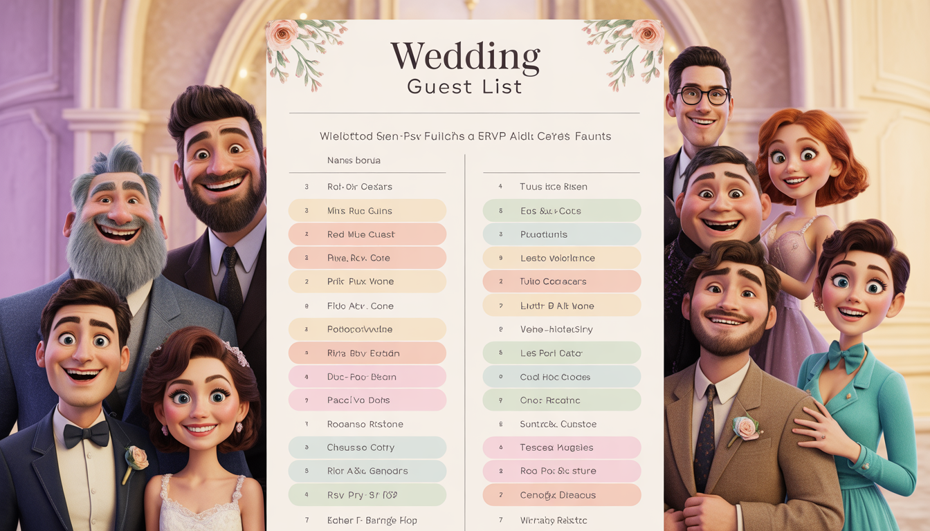 Wedding Guest List Template: How to Organize and Track RSVPs