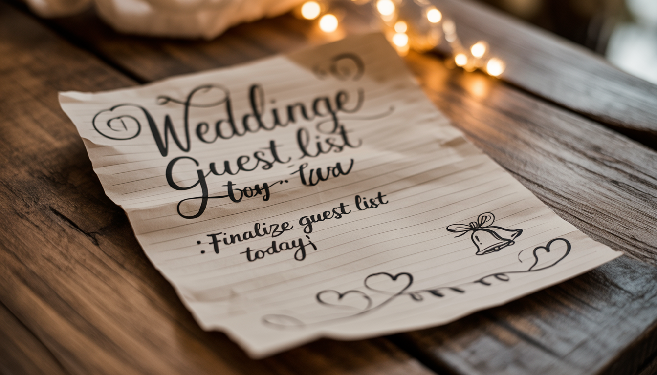 Wedding guest list paper