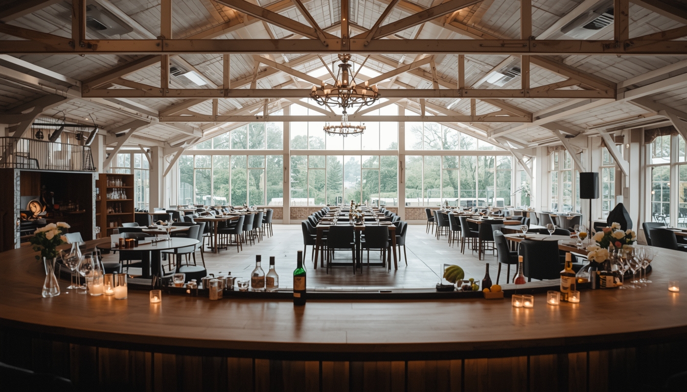 Wedding venue view from the venue bar