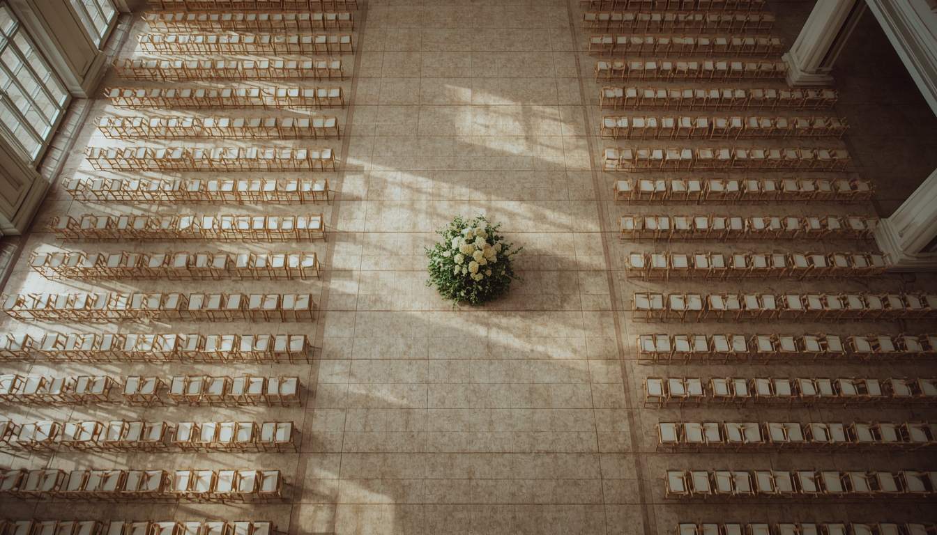 Blank wedding venue floor plan