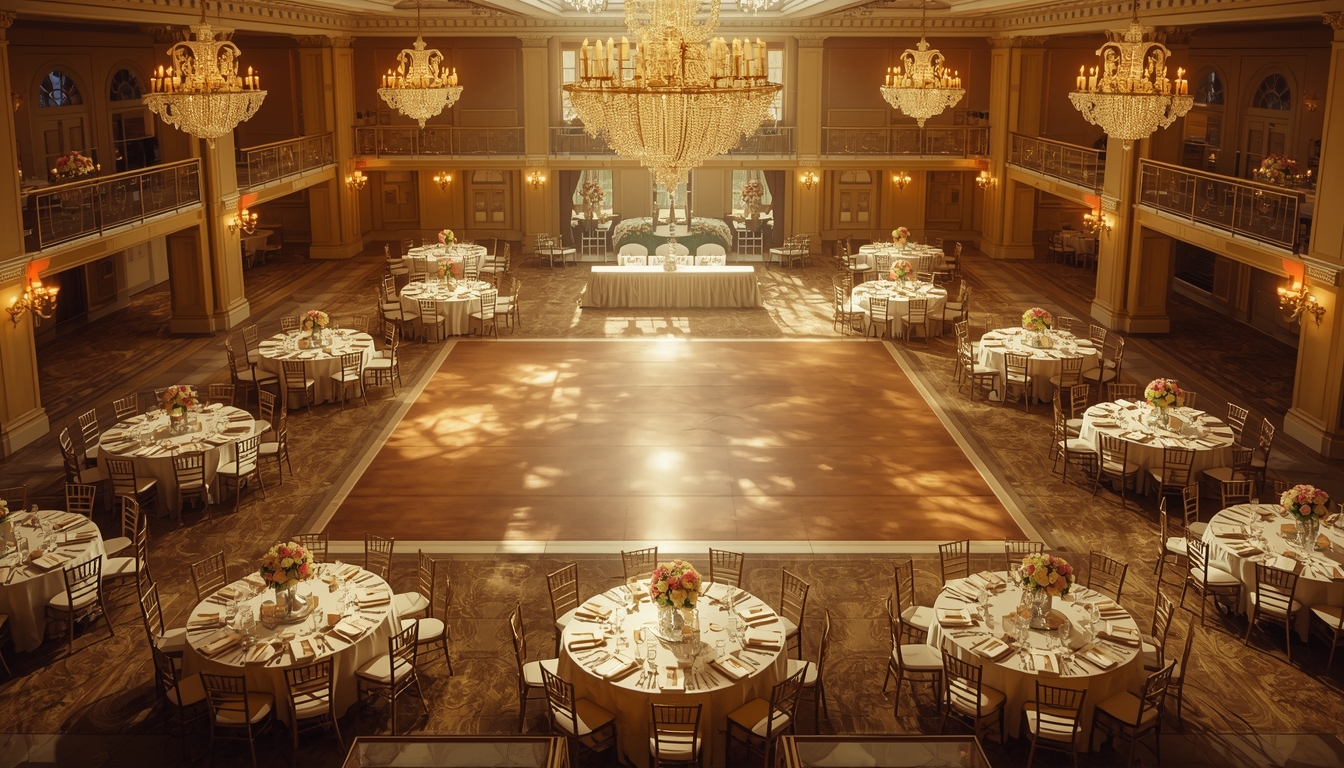 Wedding floor plan with round tables